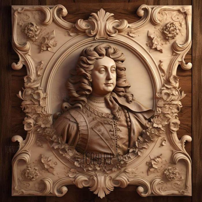 Louis XIV 2 stl model for CNC